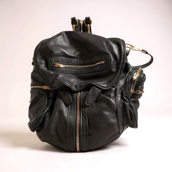 Alexander Wang Handbags - ALEXANDER WANG Lamb Leather Convertible Backpack Bag Popper Flap